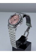 Custom Seiko Mod • Pink Dimple Dial Silver AP • 37mm